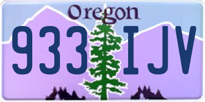 OR license plate 933IJV