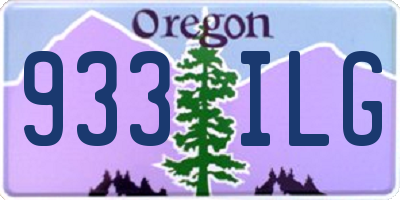 OR license plate 933ILG