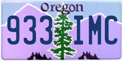 OR license plate 933IMC