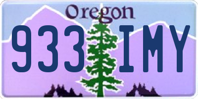 OR license plate 933IMY