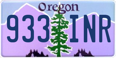 OR license plate 933INR