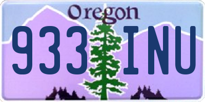 OR license plate 933INU