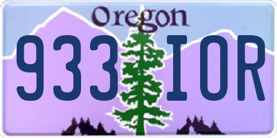 OR license plate 933IOR