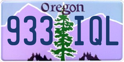 OR license plate 933IQL