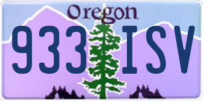 OR license plate 933ISV