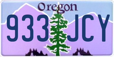 OR license plate 933JCY