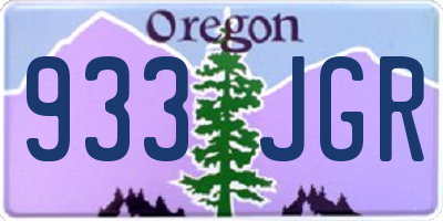 OR license plate 933JGR