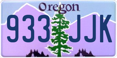 OR license plate 933JJK