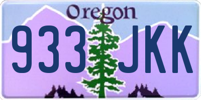 OR license plate 933JKK