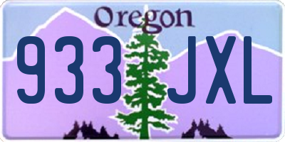 OR license plate 933JXL