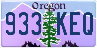 OR license plate 933KEQ