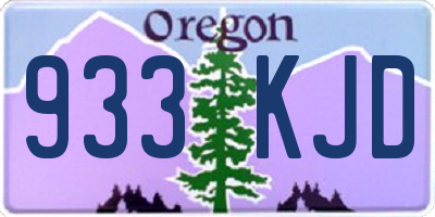 OR license plate 933KJD