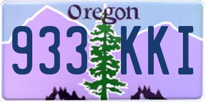 OR license plate 933KKI