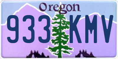 OR license plate 933KMV