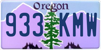 OR license plate 933KMW