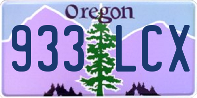 OR license plate 933LCX