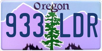 OR license plate 933LDR