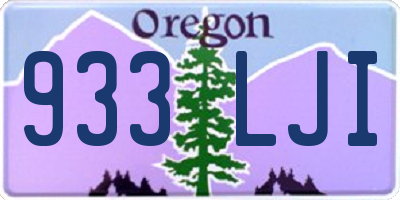 OR license plate 933LJI