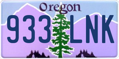 OR license plate 933LNK