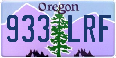 OR license plate 933LRF