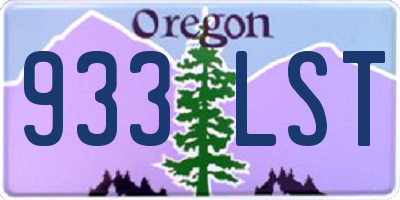 OR license plate 933LST