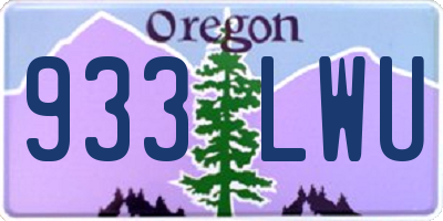 OR license plate 933LWU