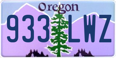 OR license plate 933LWZ