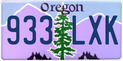 OR license plate 933LXK