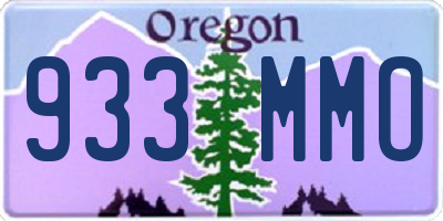 OR license plate 933MMO