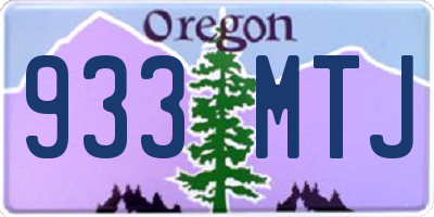 OR license plate 933MTJ