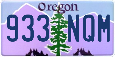 OR license plate 933NQM