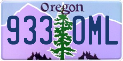 OR license plate 933OML