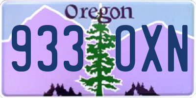 OR license plate 933OXN