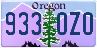 OR license plate 933OZO