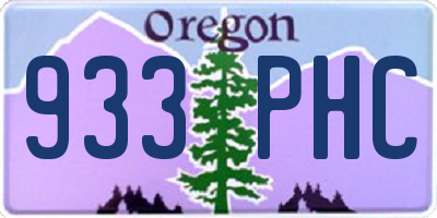 OR license plate 933PHC