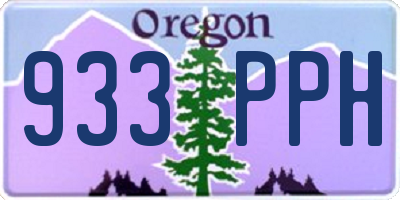 OR license plate 933PPH
