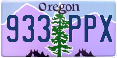 OR license plate 933PPX