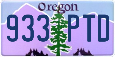 OR license plate 933PTD