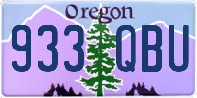OR license plate 933QBU