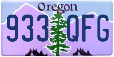 OR license plate 933QFG