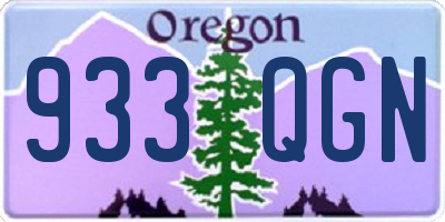 OR license plate 933QGN