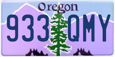 OR license plate 933QMY