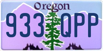 OR license plate 933QPP