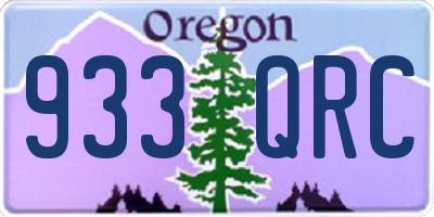 OR license plate 933QRC