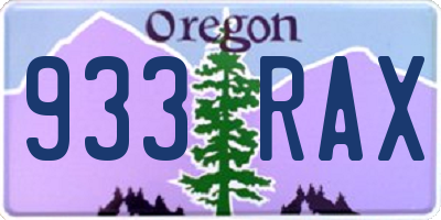 OR license plate 933RAX