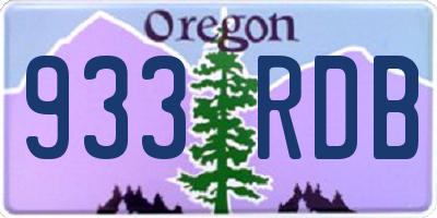OR license plate 933RDB