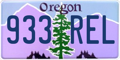 OR license plate 933REL