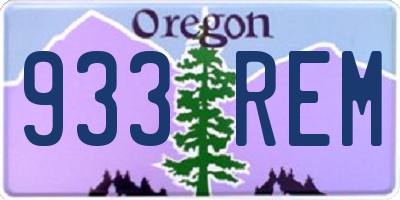 OR license plate 933REM
