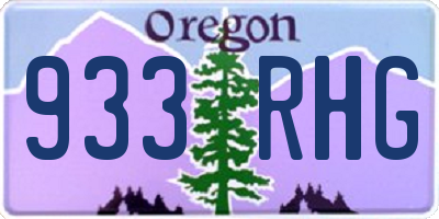 OR license plate 933RHG