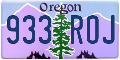 OR license plate 933ROJ